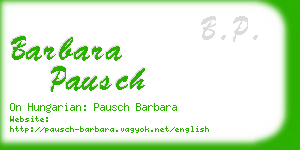 barbara pausch business card